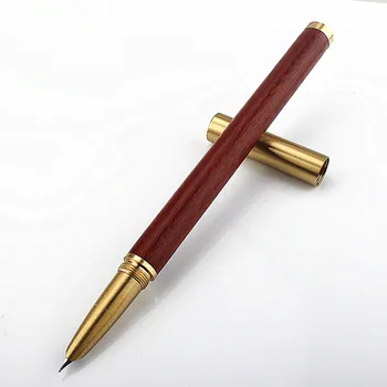 Новая роскошная деревянная авторучка, высококачественные металлические чернильные ручки для офисных принадлежностей, школьные принадлежности