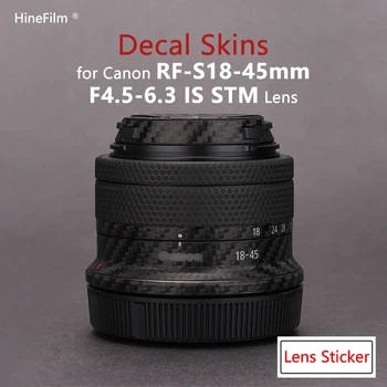 RF-S 18-45 Премиум Наклейка на кожу для Canon RF-S18-45mm F4.5-6.3 IS STM Наклейка на кожу объектива Защитная Наклейка Против царапин Защитная пленка