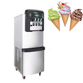 Коммерческая Небольшая Вертикальная Машина Для Производства Мороженого, Полноавтоматический Мягкий Конус С тремя Вкусами 220 В/110 В
