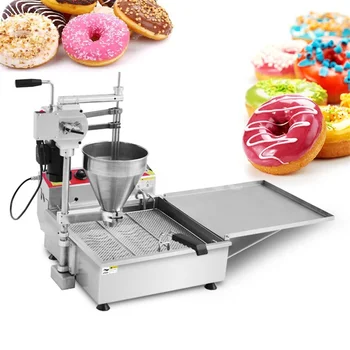 Автоматическая машина для приготовления пончиков Электрическая Машина Для приготовления Пончиков Автоматическая Машина Для Жарки тортов, фритюрница для десертов, Коммерческая машина для выпечки пищевых продуктов