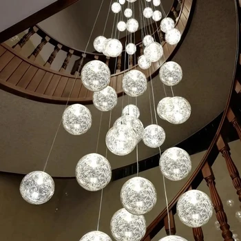 Люстра Светодиодная Художественная Подвесная лампа для освещения комнаты, декор для скандинавской домашней столовой, подвесное украшение для гостиной на лестнице, lamparas colgantes