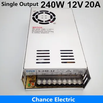 CHUX 12 В С вентиляторами 240 Вт светодиодная лента 110 В 220 В переменного тока в постоянный 18A 240 Вт Импульсный источник питания