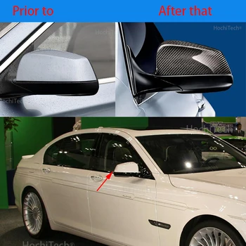 Для BMW 7 серии F02 2009 2010 2011 100% Настоящее углеродное волокно Крышка зеркала заднего вида Крышки Боковых зеркал Автомобильный стайлинг