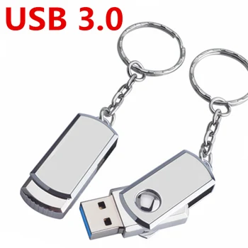USB 3,0 флэш-накопитель 64 ГБ Флеш-накопитель 32 ГБ из нержавеющей Стали без логотипа 16 ГБ 32 ГБ 64 ГБ флешки с брелоком для ПК