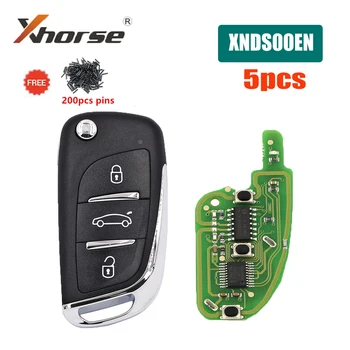 5шт Xhorse XNDS00EN VVDI Универсальный Беспроводной Дистанционный ключ 3 Кнопки Дистанционного Автомобильного ключа для VVDI Key Tool/Key Tool Max/Mini Key Tool