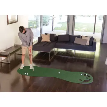 Коврик для игры в гольф Green Par Three True Roll Indoor - почувствуйте настоящую экологичность благодаря коврику размером 3 х 9 футов и поверхности, отлично подходящей для тренировки