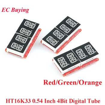HT16K33 0,54 Дюйма 0,54 ‘4 Битный измерительный Цифровой Ламповый Модуль Светодиодный Дисплей IIC I2C Контрольный Измеритель 3,3 В 5 В для Arduino Красный/Зеленый/Оранжевый