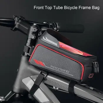 Велосипедная сумка на раму, прочная светоотражающая верхняя трубка на молнии, Велосипедная сумка для мобильного телефона, Аксессуары для велосипеда