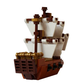 MOC DIY Игрушки Корабль, лодка, Парусник, строительные блоки, Кирпичи, Модульная модель из частиц для девочек, детский подарок на День Рождения