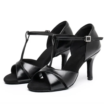 Новые черные Туфли для Латинских танцев для женщин/дам/Девочек/Обувь для бальных танцев с шестом для танго, Женская обувь для тренировок на каблуке 7 см/8 см/5,5 см