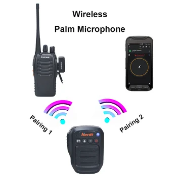 Беспроводной Ручной Микрофон Walkie Talkie с Беспроводным Адаптером K plug для Портативных Раций BaoFeng BF-888S UV-5R UV-82