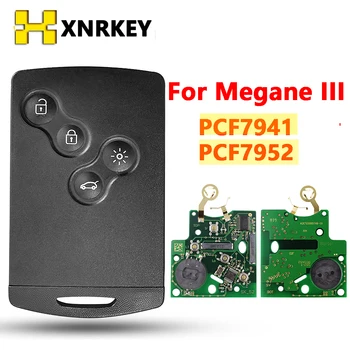 XNRKEY Умный Дистанционный ключ Для Renault Megane III Scenic 2009-2014 433 МГц PCF7952/PCF7941Chip С лезвием