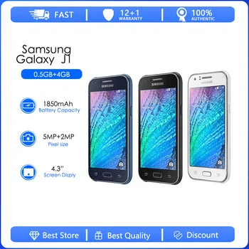 Samsung J1 Восстановленный-Оригинальный Samsung Galaxy J1 J100 сотовый телефон Android 4GB ROM Wifi GPS Четырехъядерный 4,3 