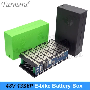 Чехол для литиевой батареи Turmera 48V E-bike с держателем 20A BMS и никелем для использования с аккумулятором для электровелосипеда 13S6P 18650