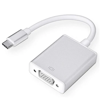 Адаптер USB-C-VGA USB 3.1 Type-C Thunderbolt3-конвертер VGA, совместимый с Macbook Pro Dell XPS Surface Book2 и другими ПК