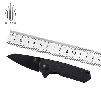 Карманный нож Kizer Lieb V2541N5 2021 Новый Черный Клинок из Нержавеющей Стали N690 с черной Ручкой G10 Flipper Knife
