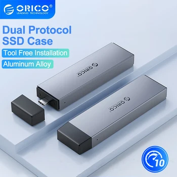 ORICO 2 В 1 Внешний жесткий диск USB A Type-C с двойным интерфейсом M.2 SSD Чехол Поддержка M2 NVMe M Key SATA NGFF M & B Key SSD Жесткий диск