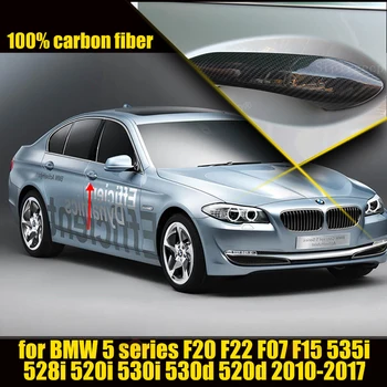 100% Натуральное Углеродное Волокно Дверная Ручка Накладка Молдинг Подходит для BMW 5 Серии F20 F22 F07 F15 535i 528i 520i 530i 530d 520d 2010-17