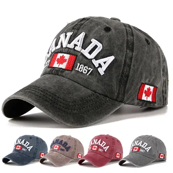 Новые весенние мужские бейсболки для женщин, кепка с вышивкой в виде канадского кленового листа, ретро повседневная уличная хлопковая кепка-кепка Snapback