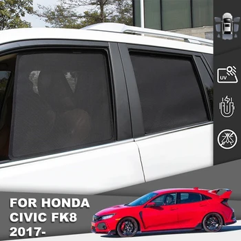 Для Honda CIVIC Хэтчбек FK8 2016-2021 Автомобильный Солнцезащитный Козырек Магнитный Козырек Переднего Лобового Стекла Шторка Заднего Бокового Окна Солнцезащитный Козырек