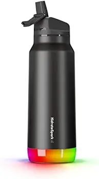 Умная бутылка для воды Spark PRO с изоляцией из нержавеющей стали Отслеживает потребление воды с помощью Bluetooth, Светодиодное напоминание о том, когда