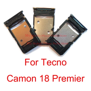 Новый держатель лотка для sim-карт для Tecno Camon 18 Premier Держатель sim-карты Слот лоток Адаптер для считывания Запасных частей