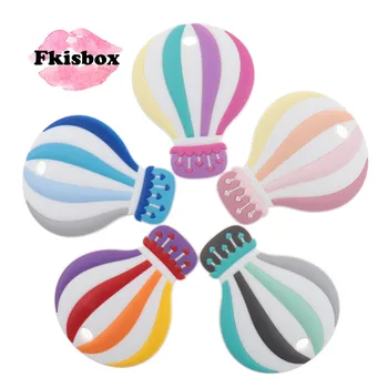 Fkisbox 10 шт. Силиконовый Детский Прорезыватель с воздушным шаром, не содержащий BPA, Подвеска для прорезывания зубов для новорожденных, цепочка для соски, аксессуары для кормления