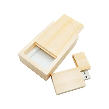 1 шт. Бесплатный логотип с фотографией на заказ, несколько цветов, Деревянная флешка USB 2.0 Memory Flash с деревянной подарочной коробкой