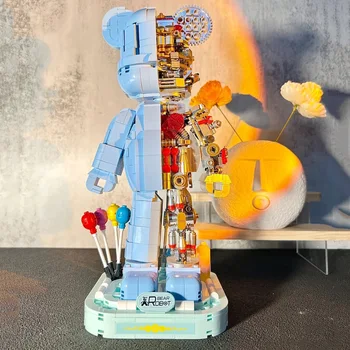 30,5 см Крутая Механика Анатомический Медведь DIY Строительные блоки в сборе 3D Мультяшная модель Кирпичные фигурки Коллекция игрушек для подарка другу